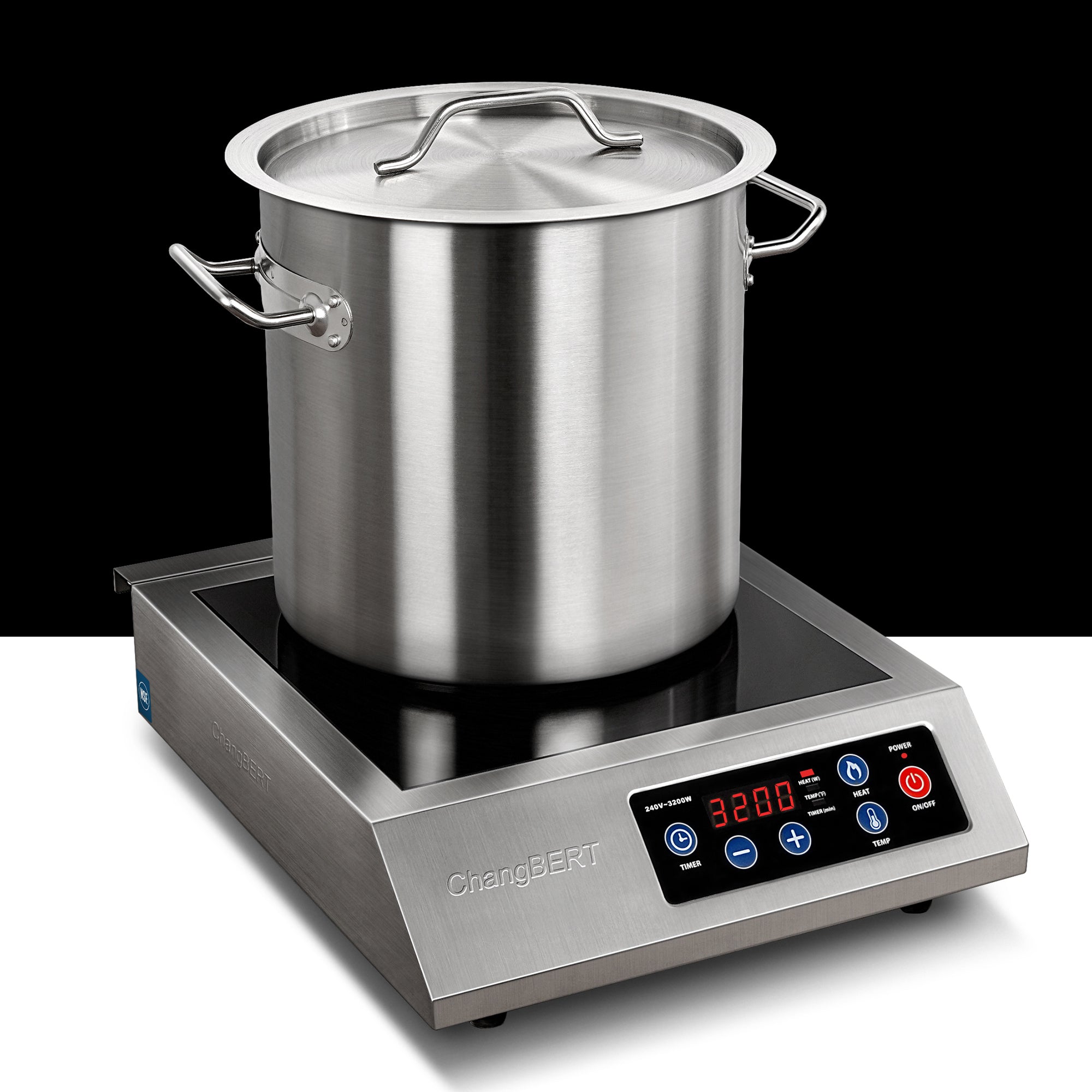 Portable Induction Cooktop 208-240V 3200W NSF Certified Commercial Ran ...